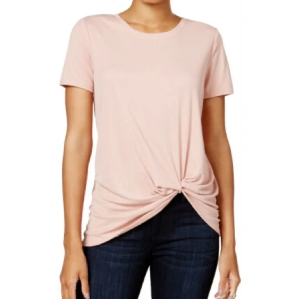 Bar III tie front tee